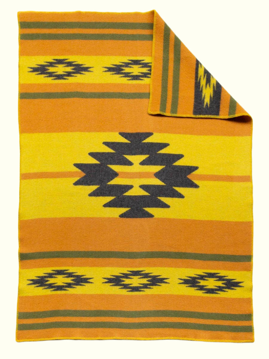 Couverture en laine des Carpates - Jaune