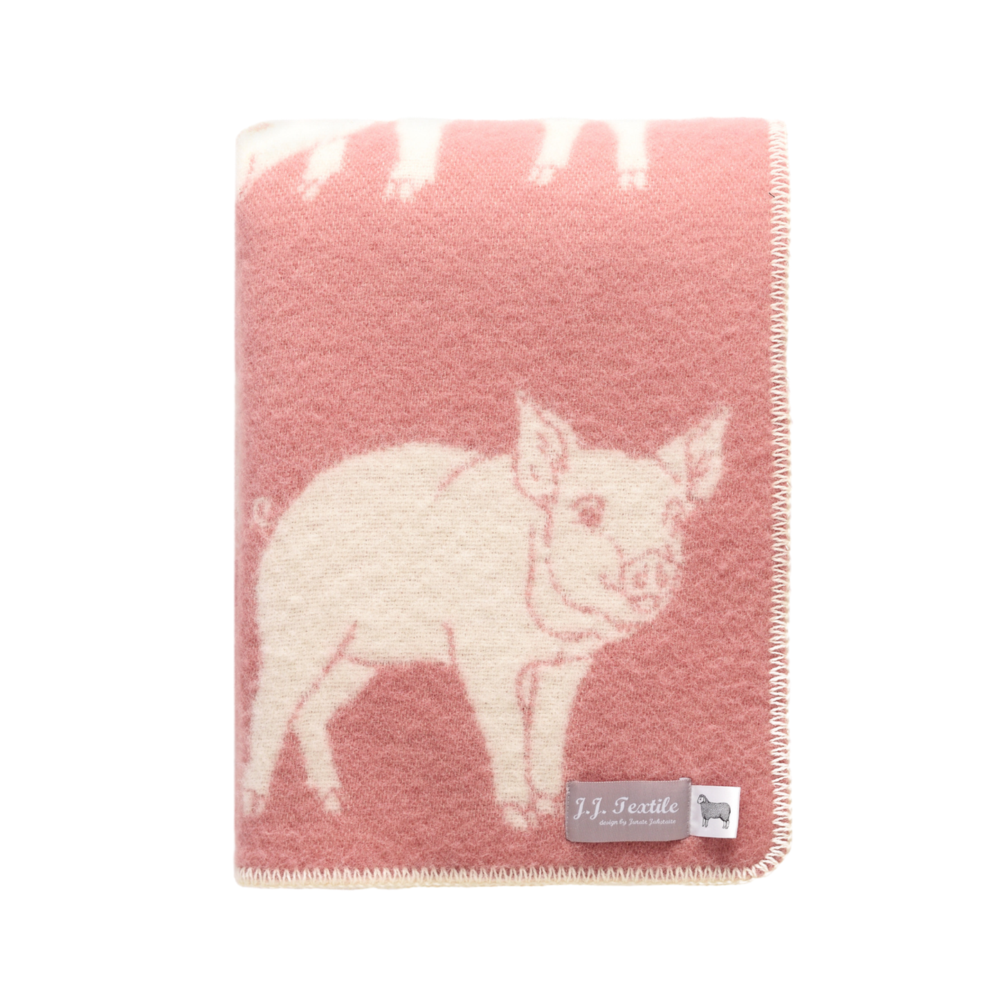Piglet Pink Wool Blanket