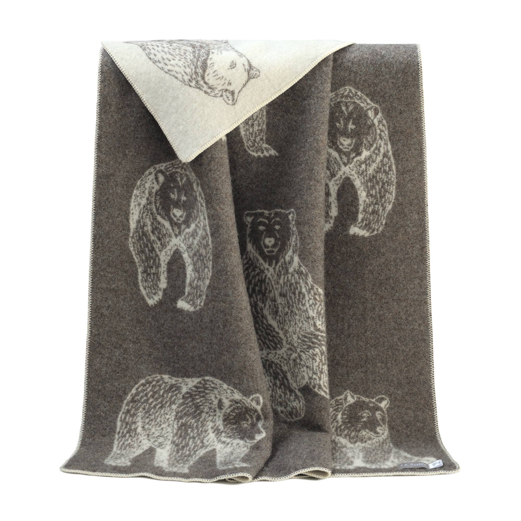 Bear Wool Blanket JJ Textile Made in the UK Cotton – Norland