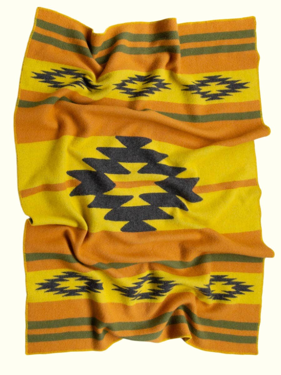 Carpathian Wool Throw Blanket - Yellow - Norland