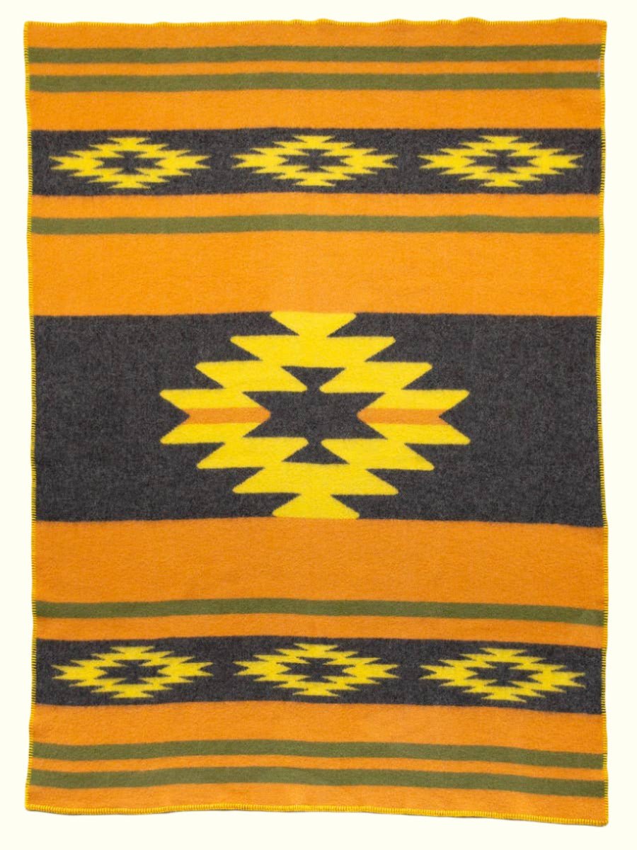 Carpathian Wool Throw Blanket - Yellow - Norland