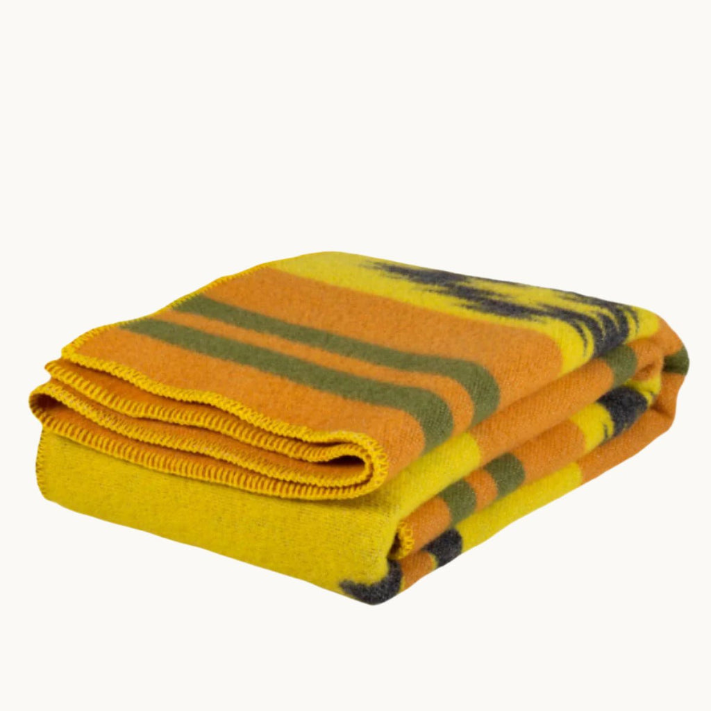 Carpathian Wool Throw Blanket - Yellow - Norland